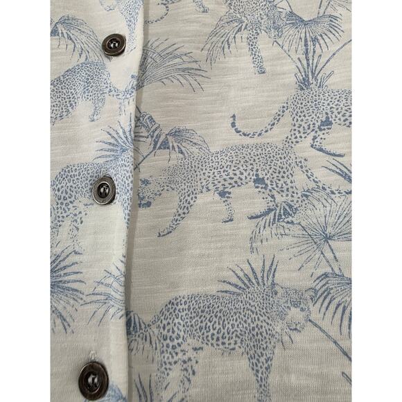 NWT Jane + Delancey Animal Palm Print Button Top Women’s XL Resort Casual Trend - Picture 3 of 8